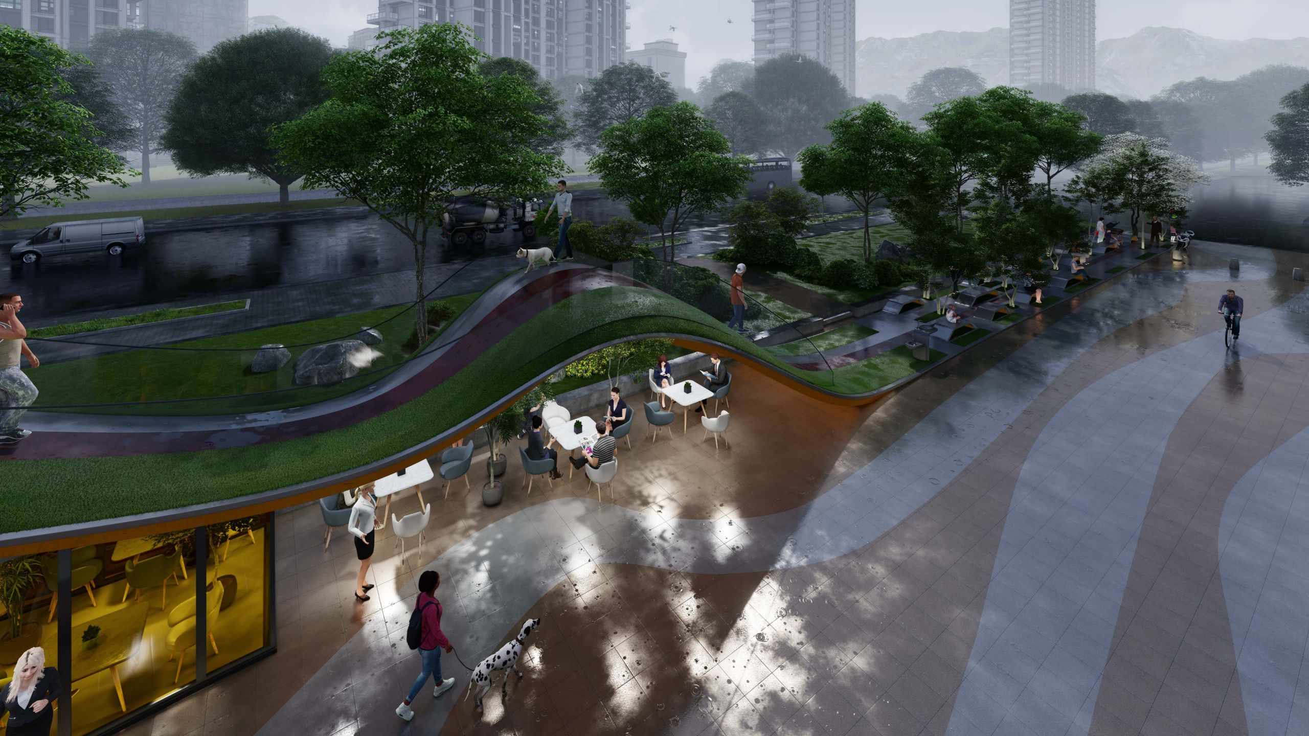 康安路丘园城市客厅微景观设计