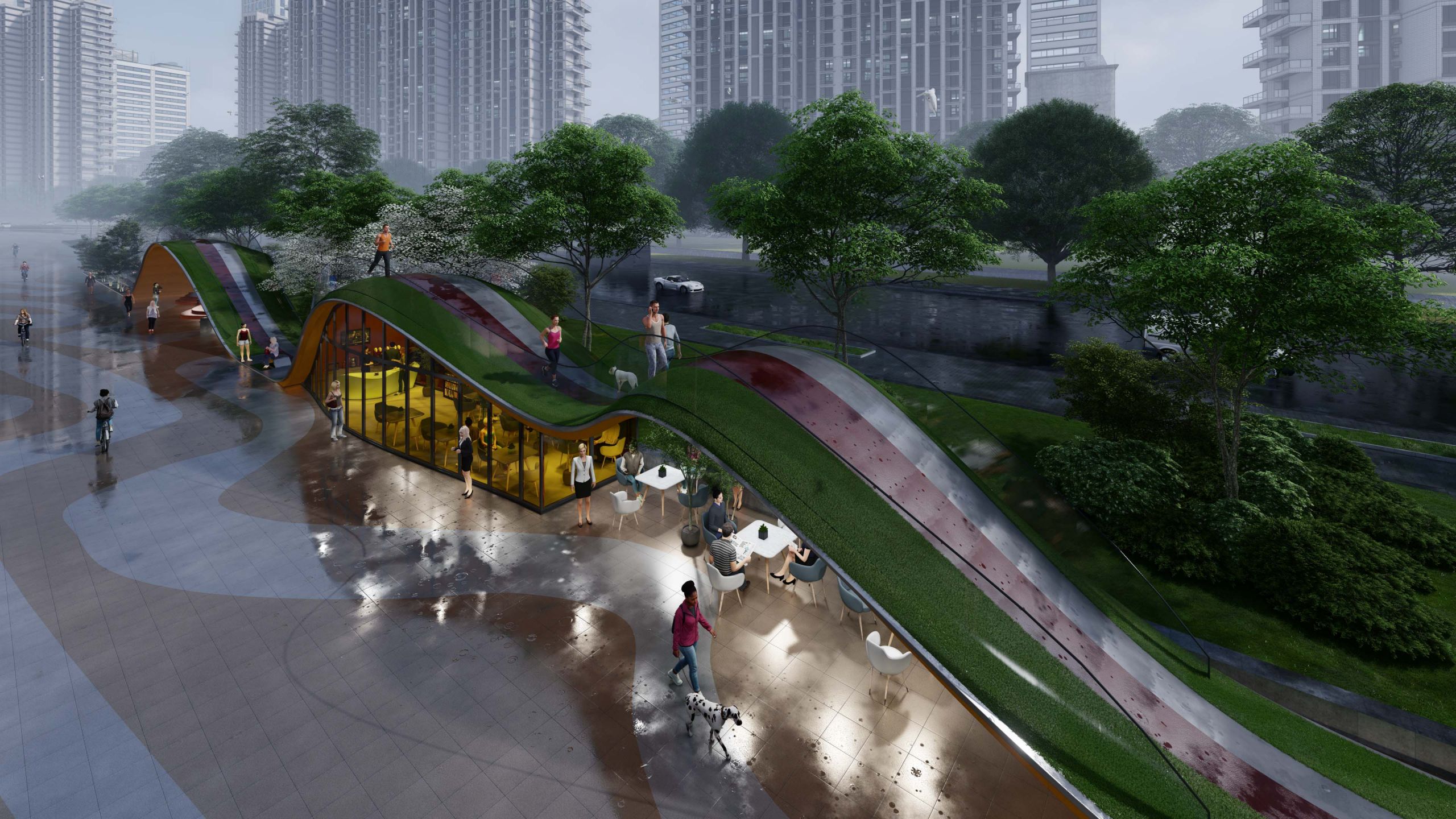 康安路丘园城市客厅微景观设计