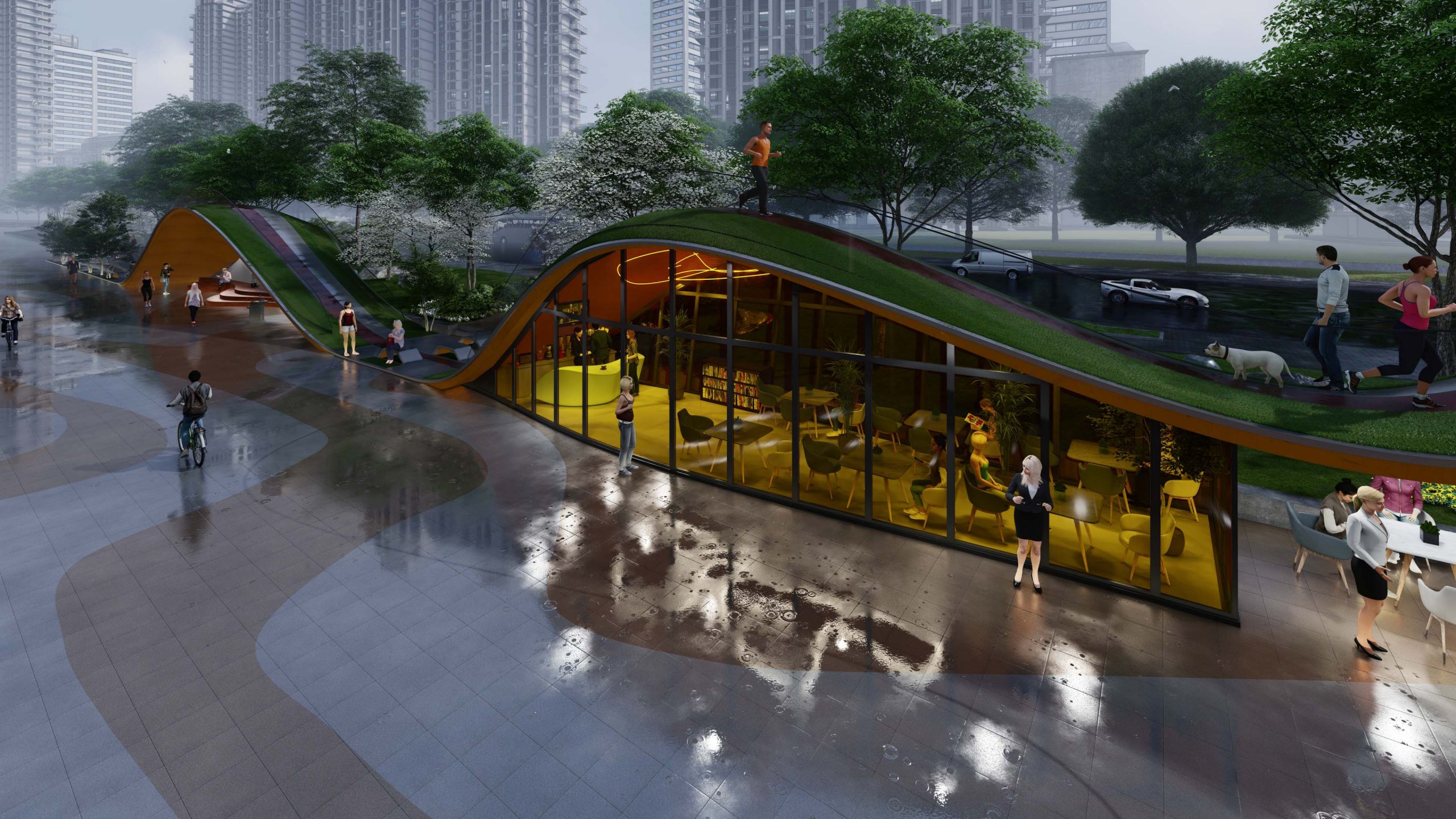 康安路丘园城市客厅微景观设计