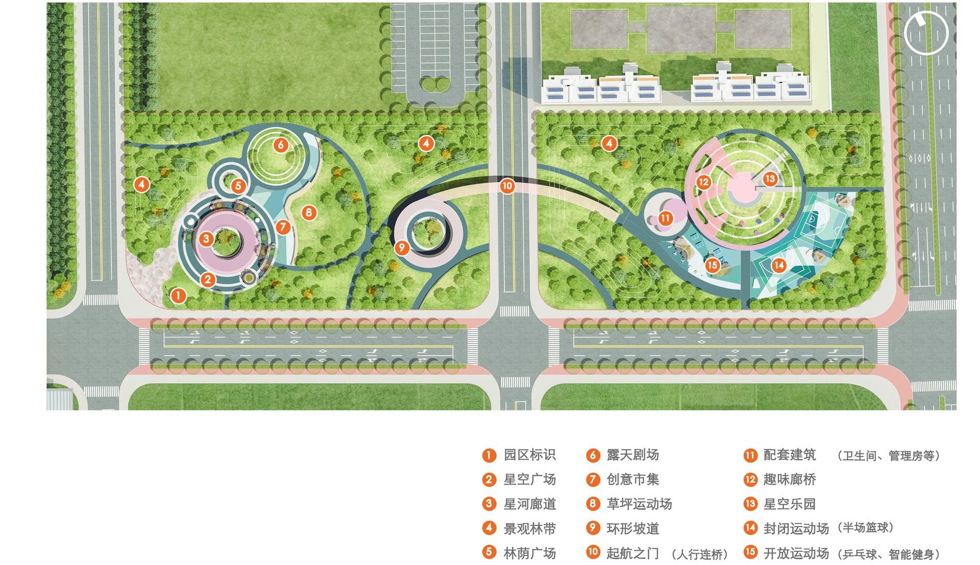 天津软件园起步区景观公园