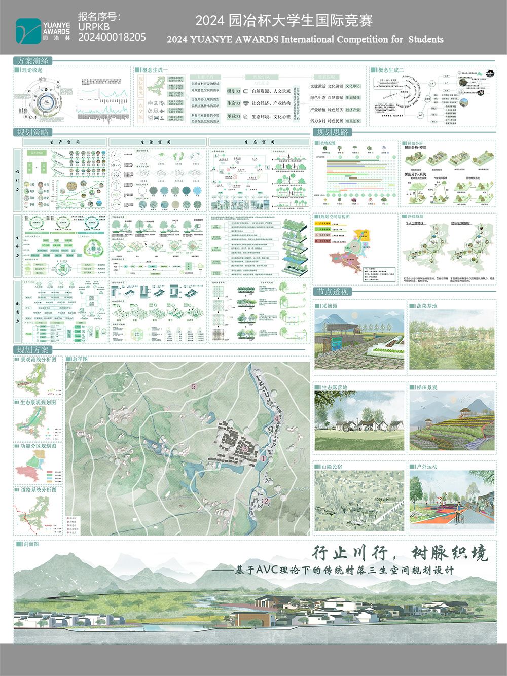 行止川行，树脉织境——基于AVC理论下的传统村落三生空间规划设计