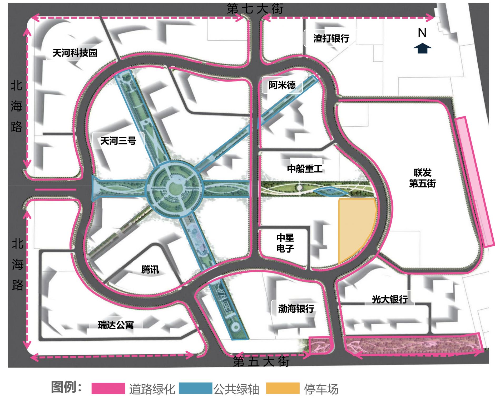 天河数字产业园绿化景观工程