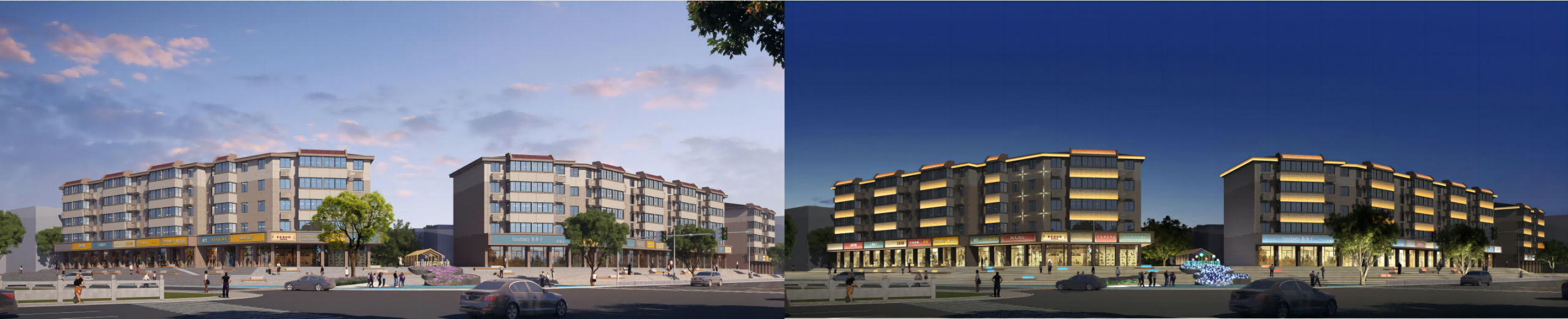 “一街一景，一路一亮点”--- 沭阳县人民东路、光荣路、深圳西路沿街建筑景观提升工程