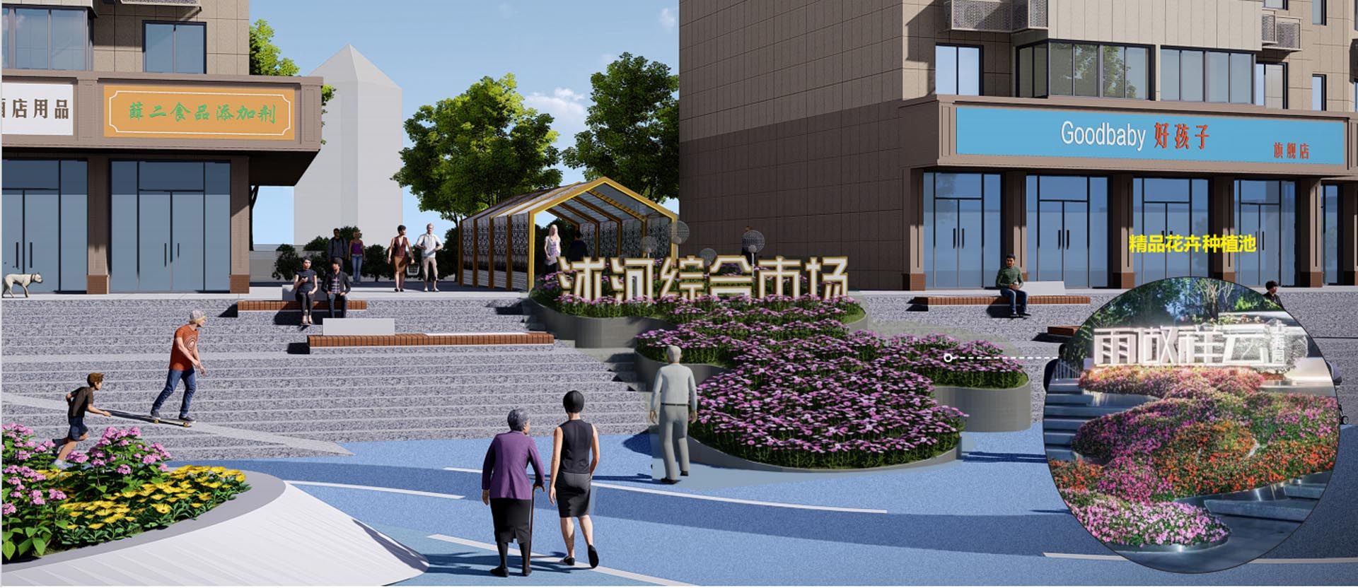 “一街一景，一路一亮点”--- 沭阳县人民东路、光荣路、深圳西路沿街建筑景观提升工程