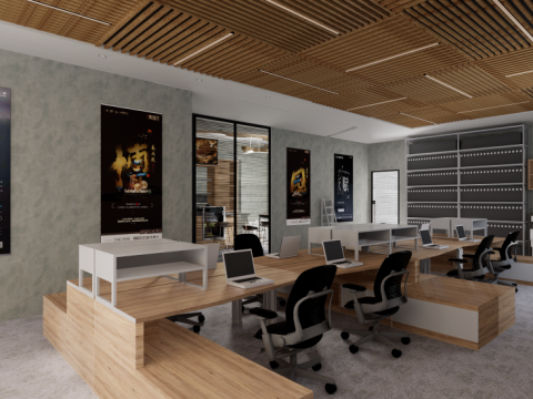 简约主义下的创意空间--国信招标代理公司办公室改造设计