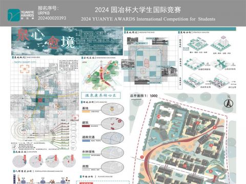 泉心愈境——南京汤山新城汤水河综合服务中心区规划设计