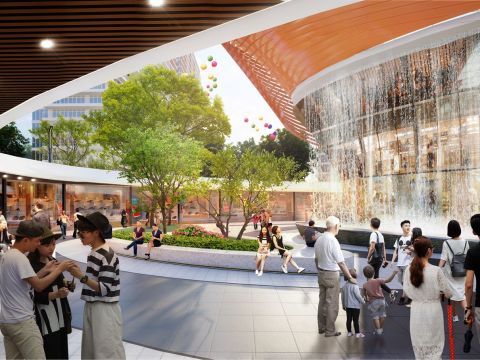 西咸新区丝路经济带能源金融贸易区国润城西区出让地块中轴绿地城市设计