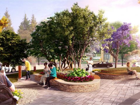 丹寨万达小镇斗牛场景观设计