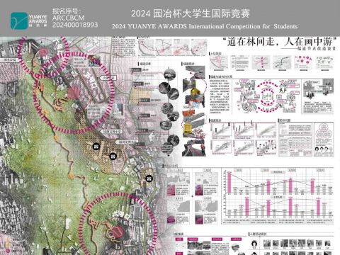 "道在林间走，人在画中游"