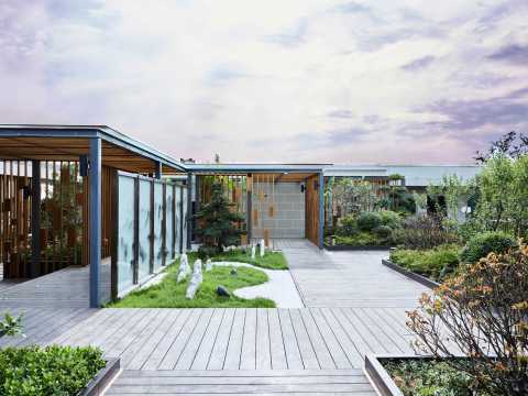 文博地产办公区屋顶花园