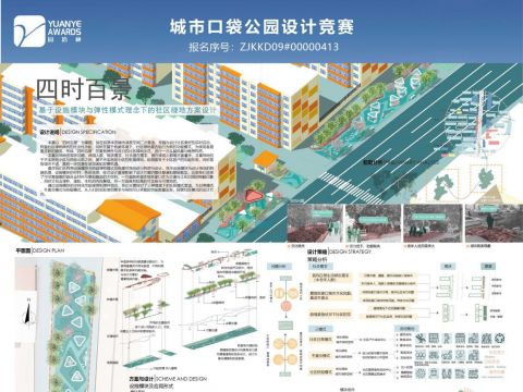 四时百景——基于设施模块与弹性模式理念的社区绿地方案设计