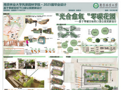 “光合愈氧“零碳花园——”基于零碳目标的口袋公园更新设计