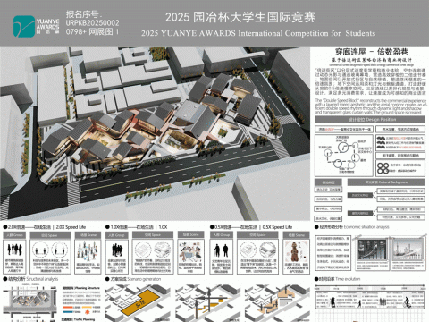 穿廊连屋-倍速盈巷——基于“倍速街区”策略的济南商业街设计