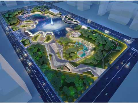 西安航天基地东湖公园方案