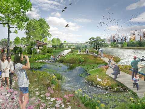 Beijing Lize District 2 River Concept Landscape Design
