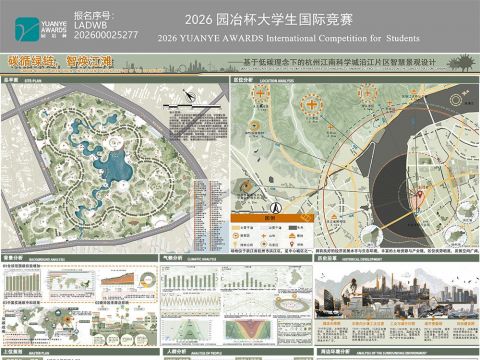 碳循绿链，智焕江滩——基于低碳理念下的杭州江南科学城沿江片区智慧景观设计