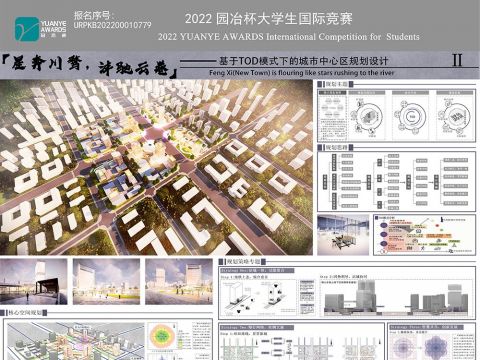 星奔川骛，沣驰云卷——基于TOD模式下的城市中心区规划设计