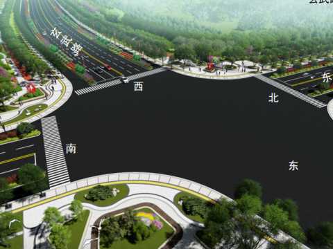 成安县城新区核心区四条道路绿化工程