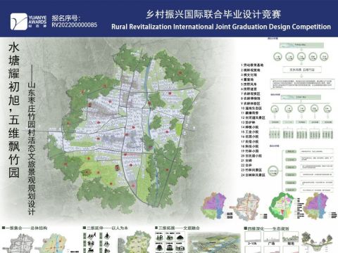 水塘耀初旭，五维飘竹园——山东枣庄竹园村活态文旅景观规划设计