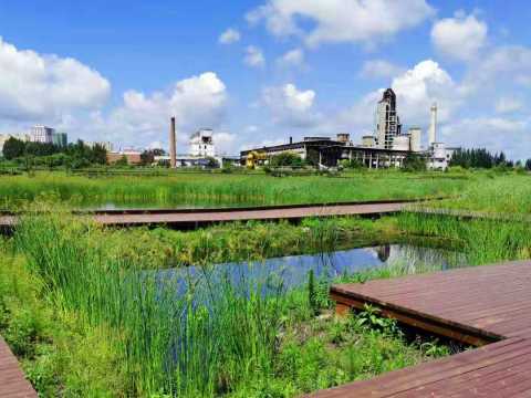 桦南幸福湿地公园施工