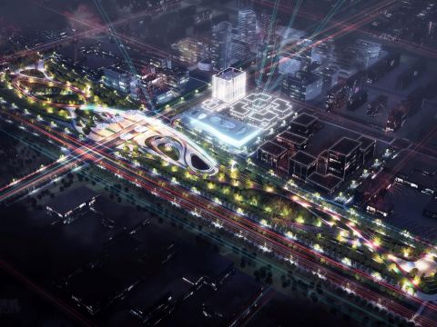 天津泰达科创城景观示范区中央大道公园景观设计